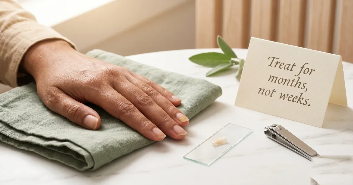 Illustration accompanying Nail changes: confirming infection before treatment