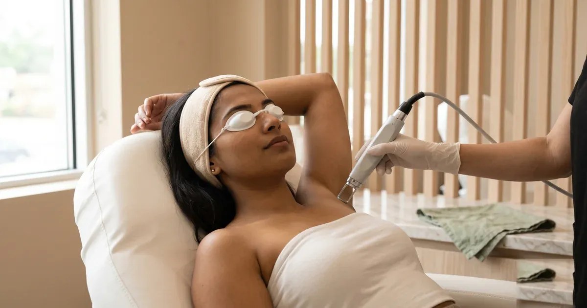 Illustration accompanying Laser hair reduction for Indian skin: suitability and expectations