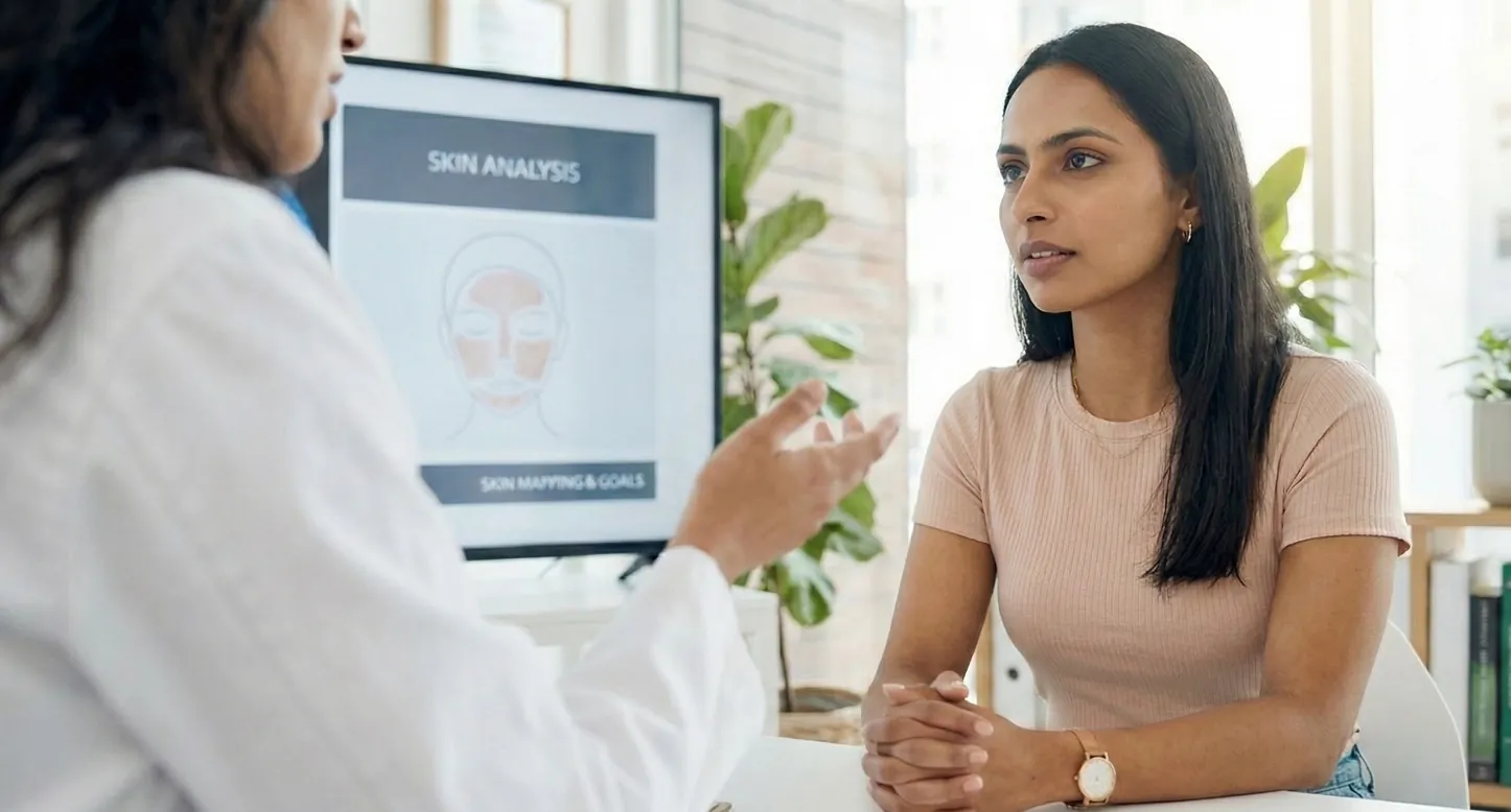 SkinWise consultation with skin analysis
